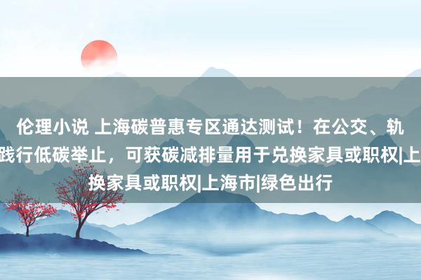 伦理小说 上海碳普惠专区通达测试！在公交、轨交等四个范围践行低碳举止，可获碳减排量用于兑换家具或职权|上海市|绿色出行